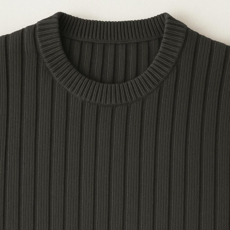 Heavy Knit Unisex Jumper-Black - Image 3