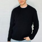 Heavy Knit Unisex Jumper-Black