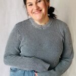 Women's Stone Washed Rib Knit Jumper