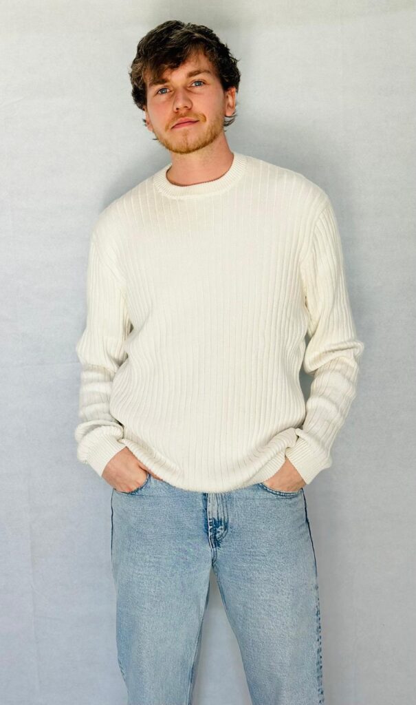 Heavy Knit Unisex Jumper-White