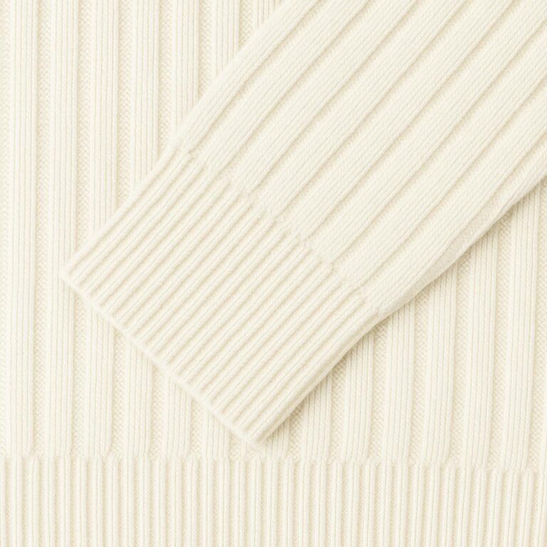 Heavy Knit Unisex Jumper-White - Image 5