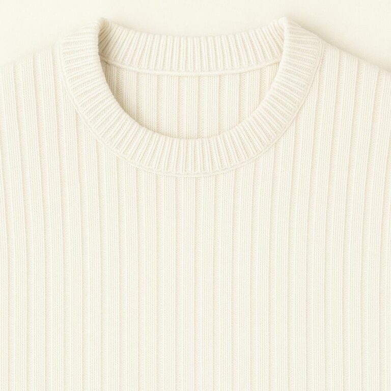 Heavy Knit Unisex Jumper-White - Image 4