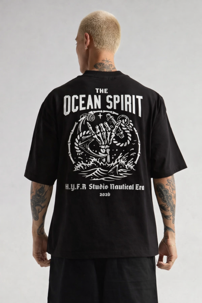 Ocean Spirit Oversized T-shirt Black