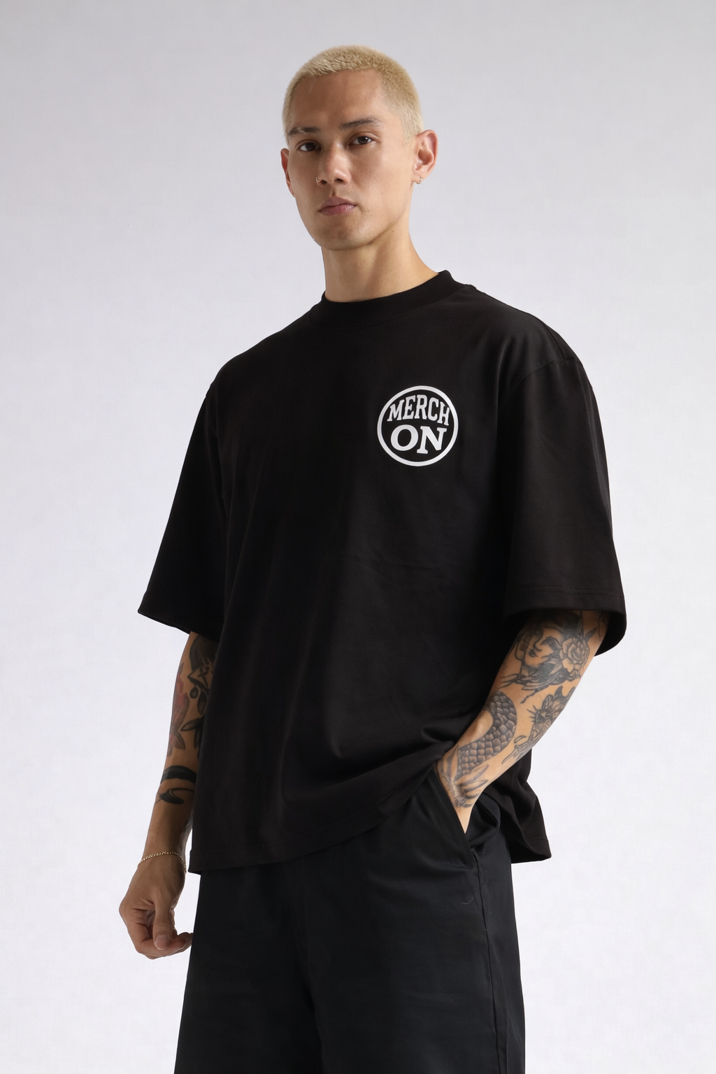 Ocean Spirit Oversized T-shirt Black Ocean Spirit Oversized T-shirt Black - Image 3